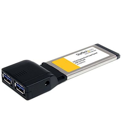 StarTech.com Adattatore scheda ExpressCard SuperSpeed USB 3.0 a 2 porte, 5Gbps, Scheda ExpressCard USB 3.0 con supporto UASP, Adattatore USB 3.0 (ECUSB3S22)