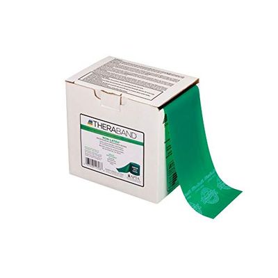 TheraBand weerstandsband, professionele fitnessband, verschillende kleuren, 45.5 m, groen