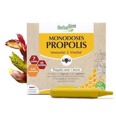 Herbalgem - Propolis Monodoses Bio - Immunité et Vitalité 7x10 ml