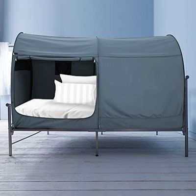 Alvantor Inkijkbescherming bedtent individueel formaat sjaaltent draagbare luifel op bed kinderen speelbed vloerloze tent ademend cottage 190x100cm