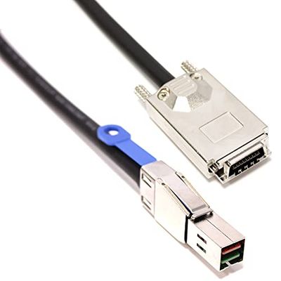 BeMatik - 1 m MiniSAS-HD SFF8644 naar SAS-4X SFF8470 kabel