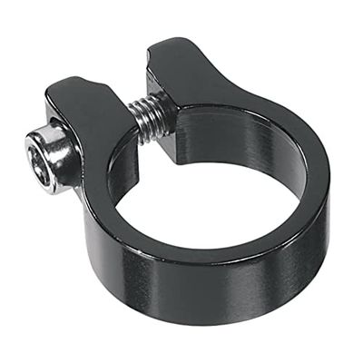 cyclingcolors Zacisk siodełka rowerowego, lekki, aluminiowy zacisk siodełka, zacisk zaciskowy, rura siodełka, średnica 28,6 mm (czarny)