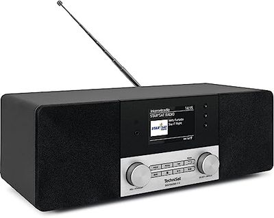 TechniSat DIGITRADIO 4 IR - Radio stéréo Internet (Dab+, FM, Streaming Audio Bluetooth, Prise Casque, AUXin, minuterie d'alarme, écran TFT, 20 Watts RMS, Haut-parleurs Elac, fabriqué en Allemagne)