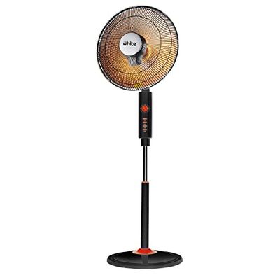 Witte elektrische halogeen-warmtestraler met lage energie-efficiëntie, badkamerkachel met paraboolstructuur en koolstoffilament (Platana)