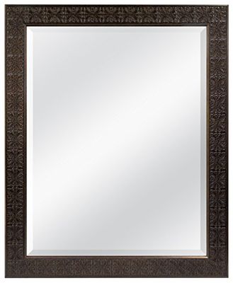 MCS Medaljong finish fasad spegel, stämplad brons, 22 x 28 tum P 22 x 28-Inch Stamped Bronze