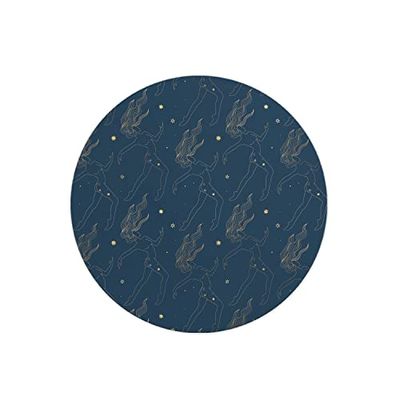Questo Casa, Round Digital Printed Mouse Pad, Non-Slip Base, for Office and Home, Diameter:22cm