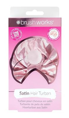 Brushworks Satin Hair Turban, Pink, One Size