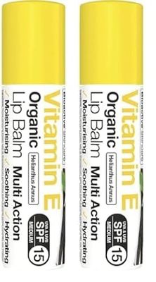 Dr Organic - Bálsamo Labial Vitamina E (Paquete de 2)