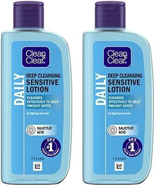 Clean & Clear Deep Cleansing Lotion for Sensitive Skin 200ml (Pack of 2)