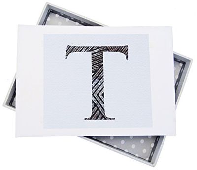 WHITE COTTON CARDS Alphabetics Initiale T Mini Album Photo, Multicolore