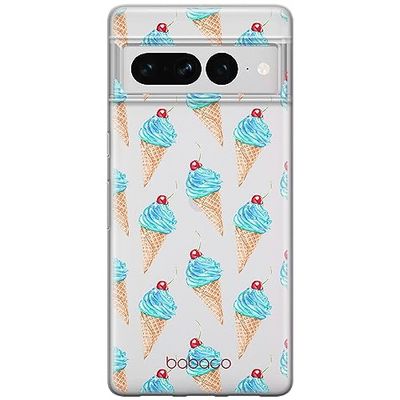 ERT GROUP mobiltelefonfodral för Google PIXEL 7 PRO originalt och officiellt licensierat Babaco mönster Ice Cream 002 optimalt anpassad till formen på mobiltelefonen, gedeeltelijk transparant