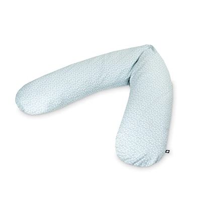 Julius Zöllner Cojín de Lactancia de 190 cm, Relleno de 42 litros de microperlas EPS, Fabricado en Alemania, Funda de 100% algodón Jersey, Oeko-Tex Standard 100, Planty