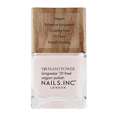 Nails.INC 73% Plant Power Nail Polish, Long Lasting Nail Color Lasts Up to 10 Days, Quick Drying, Cruelty Free, Vegan, 21 Free Formula, Be Fearless. Switch Off, (14 ml)