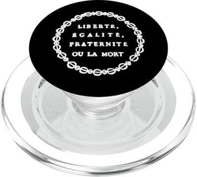 Liberté, Égalité, Fraternité Ou La Mort Blanco Print PopSockets PopGrip para MagSafe