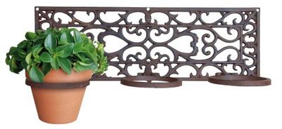 Esschert BPH15 - Vaso de parede para 3 andares, design forjado