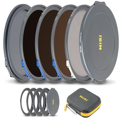 NiSi JetMag - Kit di filtri magnetici Pro da 82 mm con bloccaggio, kit filtro ND orizzontale (FS ND8, FS ND64, FS ND1000, True Colour CPL, 67 mm/72 mm/77 mm/82 mm)