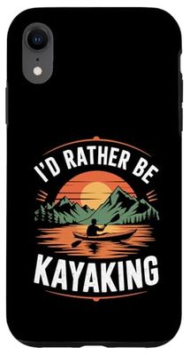 Funny Paddling Kayak Lovers Retro Vintage Kayaking Case for iPhone XR