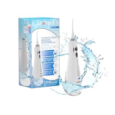 APOTEKE - Hydropulseur Dentaire - 3 Modes - Sans Fil - Réservoir d'Eau Intégré
