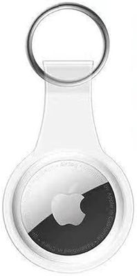 Beschermhoes voor AirTag-sleutelhanger, van TPU, draagbaar, krasbestendig, Apple Tag Keyring Holder Wallet Case voor sleutels, bagage, rugzak, halsband voor huisdieren (transparant)