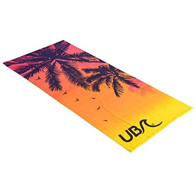Urban Beach Sunset BGG1728 - Asciugamano da spiaggia leggero per bambini e adulti, taglia unica, colore: rosso e arancione