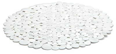 Spirella Tapis Fond de Douche Rond PVC Riverstone ø57cm Blanc