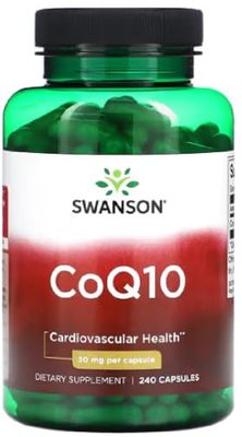 Swanson - Coq10 30 mg | Coenzima Q10 | Apoyo para la salud del corazón y metabolismo energético - 240 cápsulas