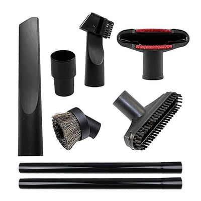 ANBOO 8 Piece Set Accessories for Henry Hoover Attachment and Shark Vacuum, Accessories for 32mm and 35mm Inner Diameter Vacuum Cleaners, with 2Pcs Vacuum Extension Wand