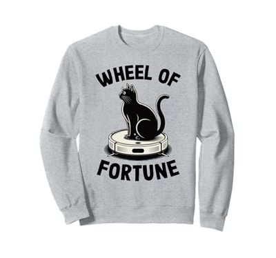 Wheel Of Fortune Robot Vacuum Cleaner Funny Cat Sweatshirt