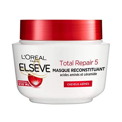 L'Oréal Paris Elseve Total Repair 5 - Maschera ricostituente arricchita con aminoacidi/ceramide per capelli bimati, 1 unità