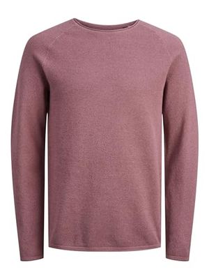 JACK & JONES JJEHILL Knit Crew Neck Noos Maglione, Mesa Rose/Detail: Twist, XS Uomo