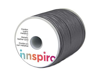 Cordino in cuoio metallico argentato invecchiato 2,0 mm. 100 m.