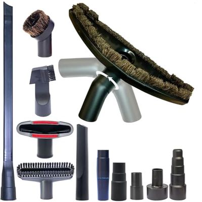 Universal Vacuum Attachment Accessories Horsehair Hardwood Floor Brush, Nozzle Upholstery and Crevice Tools - 1 7/8'' to 1 1/4'' Shop Vac Adapter Hard Floor Attachment for Dyson V6