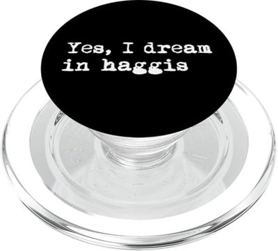 Sí, sueño en haggis Funny Haggis Minimalista Escritura PopSockets PopGrip para MagSafe