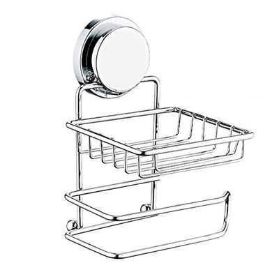 Metalife Porte-Rouleau de Papier Toilette sans perçage avec étagère