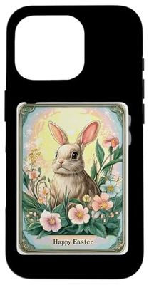 Happy Easter Bloom Floral Springtime Bloom Art Custodia per iPhone 16 Pro