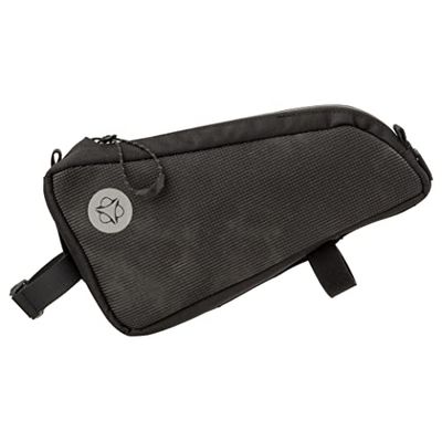 AGU Top-Tube Bikepacking Borsa Bici Telaio, Borsello Bici 0,7L, Idrorepellente, Riflettente, Montaggio Semplice, 100% Poliestere Riciclato - Nero Riflettente