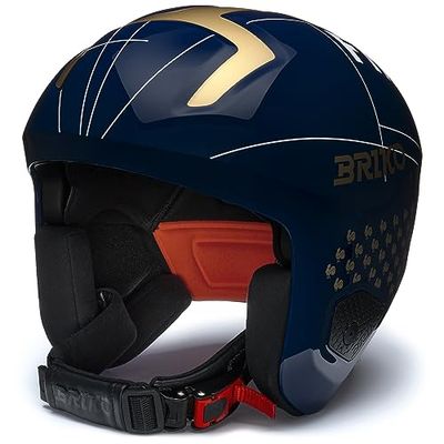 Briko Helmet Jeunesse Unisexe, Shiny TANGAROA Blue-Gold-White, XS