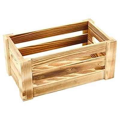 Genware nev-wdc-2716 cassetta in legno, finitura bruciato, 27 cm x 16 cm x 12 cm