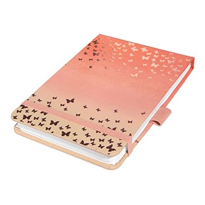 SIGEL JN346 Notizblock Jolie, A6+, dotted, apricot: Notebook Jolie, Beauty, Butterfly Confetti Peach, Hardcover