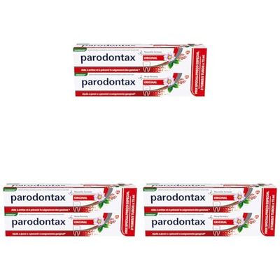 Parodontax Dentifrice Pâte Original Dentrifice, Aide à Arrêter et Prévenir Le Saignement Des Gencives, Lot de 6x75ml