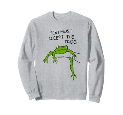 You Must Accept the Frog Meme Felpa