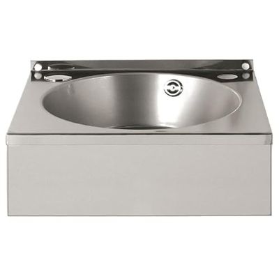 Basix Hand Wash Basin St/St, 384x333x138mm (Direct)