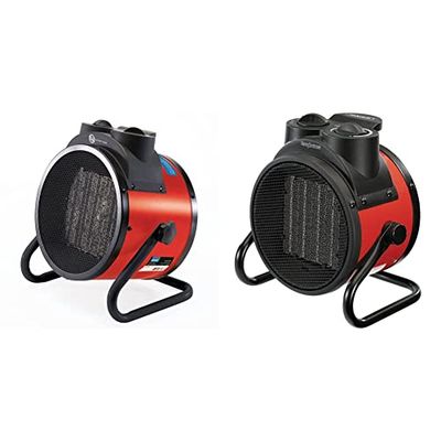 Draper 63858 PTC Electric Space Heater (2.8KW) & 92967 PTC Electric Space Heater 2000W, Fully Adjustable Thermostatic Control, Powerful Heater for Workshop, Garage or Office Space