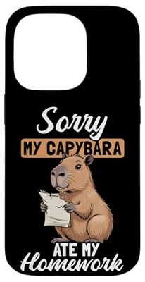 Sorry My Capybara Ate My Homework Funny Capybara Graphic Case for iPhone 14 Pro