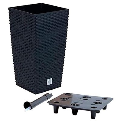 WELL HOME MOBILIARIO & DECORACIÓN Pot de Fleurs 16,3 litres avec réservoir intérieur + système d'irrigation de Temps et urbi