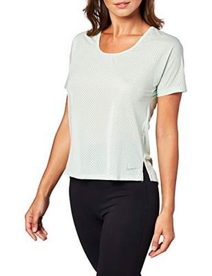 Nike W Nk Miler Top SS Breathe Camiseta, Mujer, Pistachio Frost/Reflective silv, XL