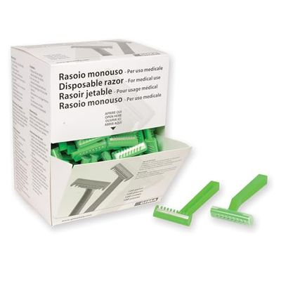 GIMA 27081 Rasoio Monouso Bilama, Cartone 100 Pezzi.