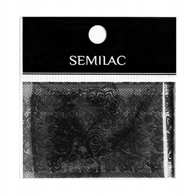 Semilac Fondo de transferencia de uñas (Black Lace)