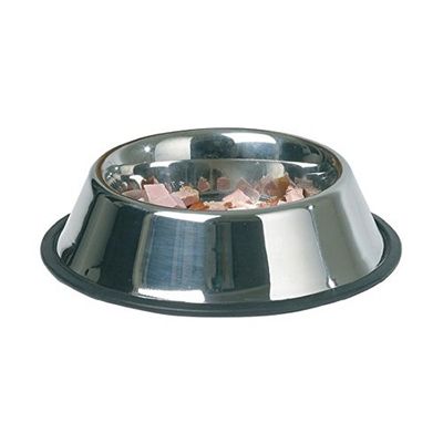 AMI CONFORT - Cuenco para Perro, Acero Inoxidable, Antideslizante, 16 cm