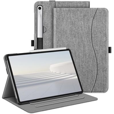 Fintie Case for Samsung Galaxy Tab S10 FE/ S9 FE 5G 10.9 Inch/Tab S9 11 Inch, Multi-Angle Viewing Protective Cover with Pocket, Auto Sleep/Wake, Grey